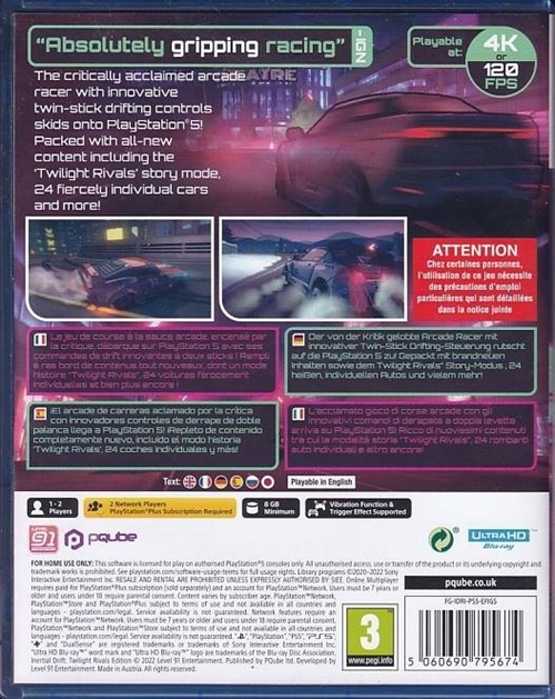 Inertial Drift Twilight Rivals Edition - PS5 (A-Grade) (Genbrug)
